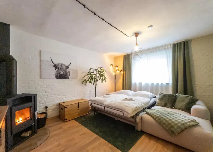 Apartment Stylisch Loft I Industrie-design I Kamin I Netflix